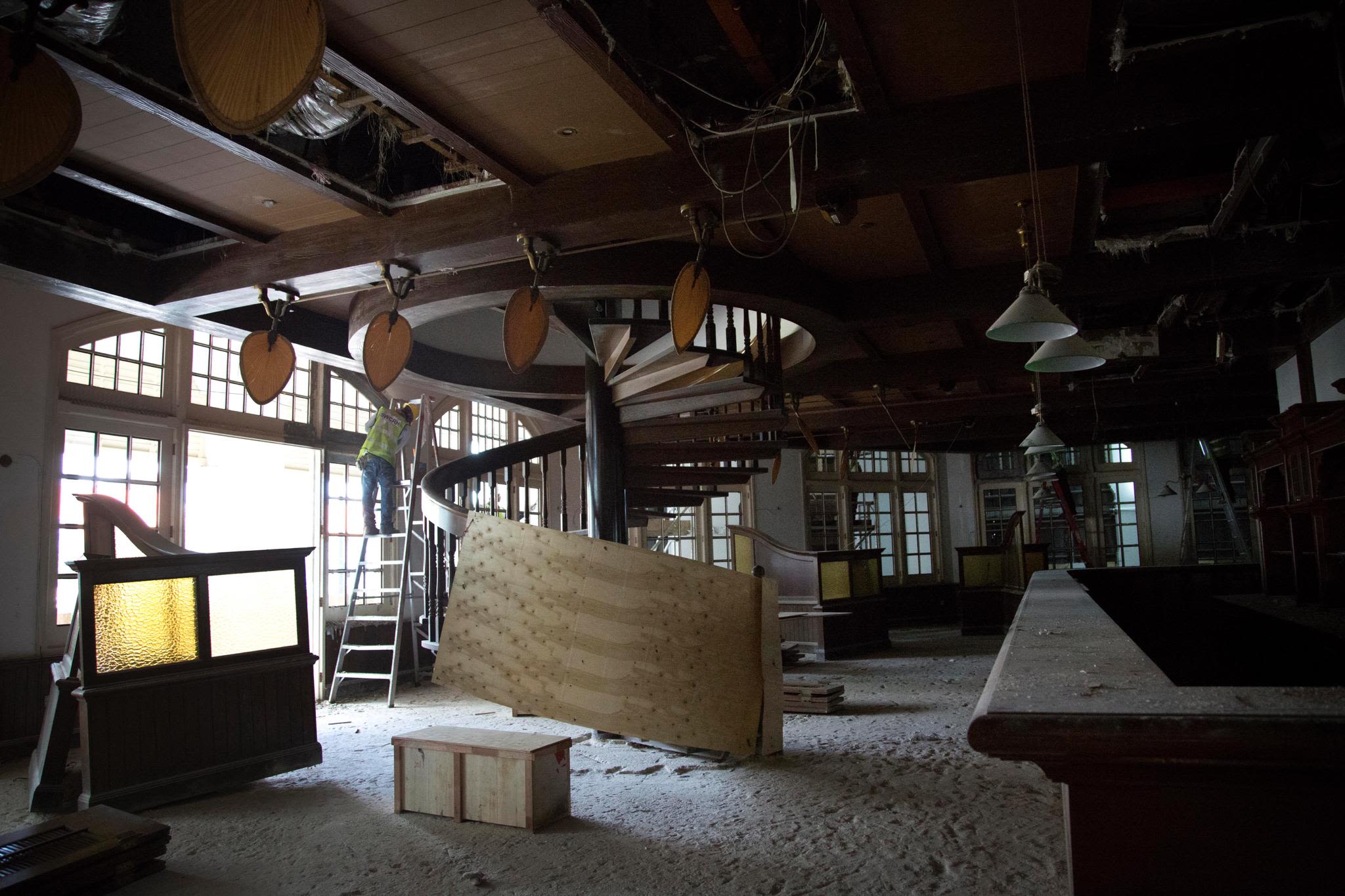 Restoring the famous Long Bar at Raffles Singapore