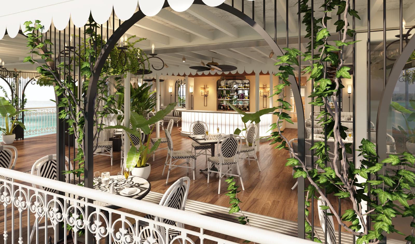 Alfresco dining on the Uniworld's Mekong Jewel