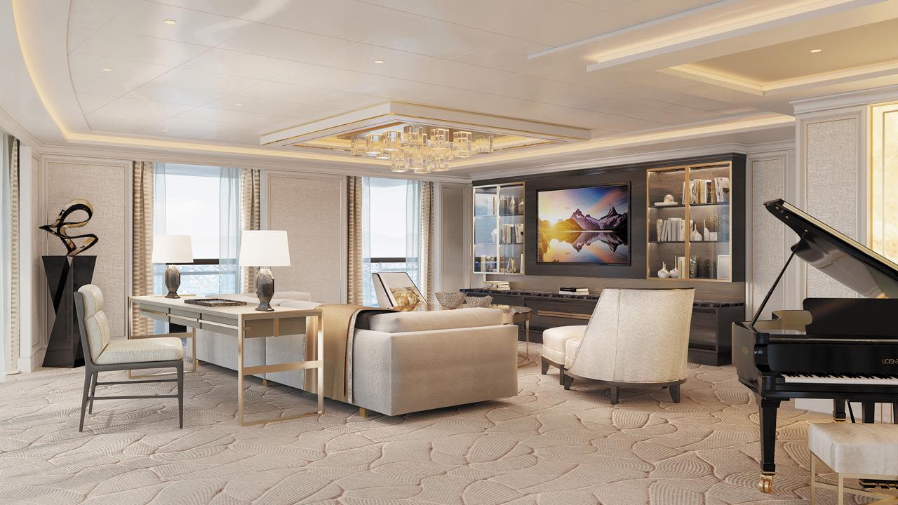 Regent Seven Seas Splendor Regent Suite living room