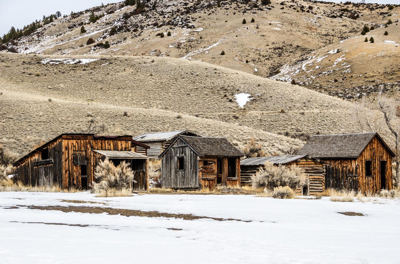 Ghost town at Bannack State Park, Montana